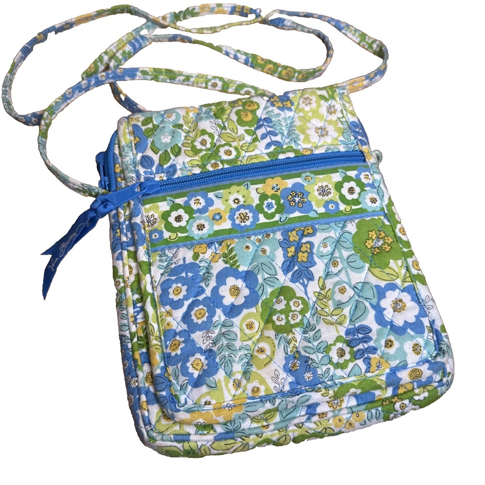 Vera Bradley mini crossbody bag *DISCONTINUED* blue, grn, yllw English meadows